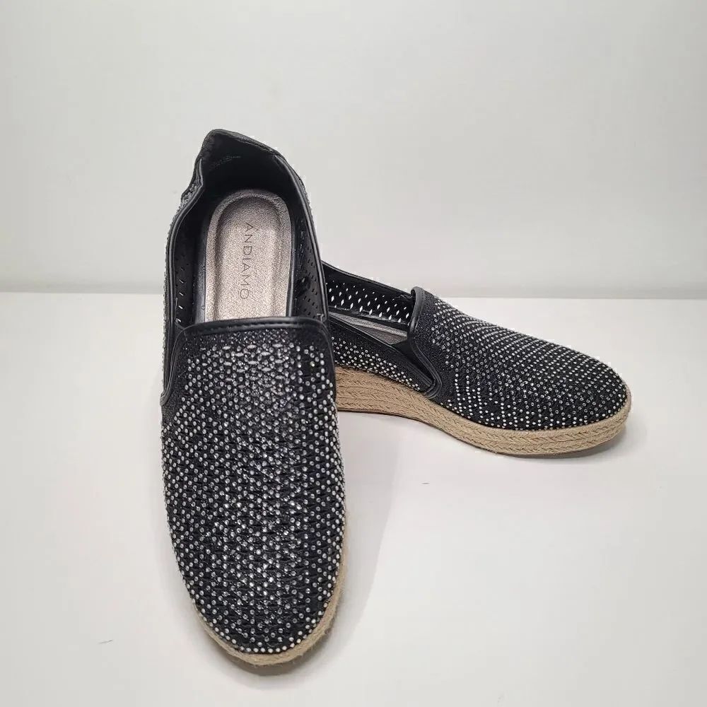NEW Andiamo arosa jeweled espadrille slip …